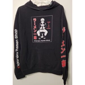 Naruto Shippuden Ichiraku Ramen‎ Shop Hoodie Black Men's Large